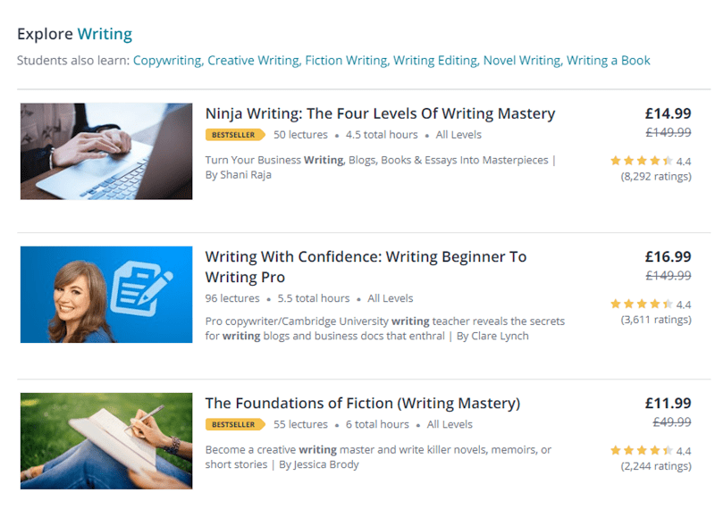 Cheap writing courses